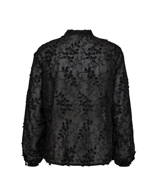 Blouses co'couture de color Black