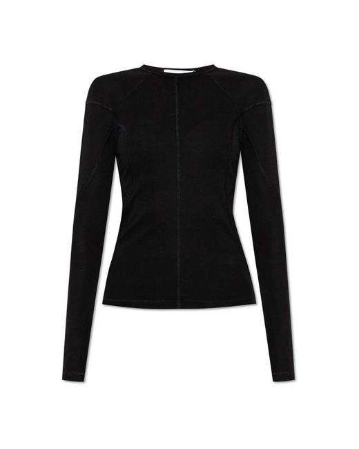 Helmut Lang Black Langarm-oberteil