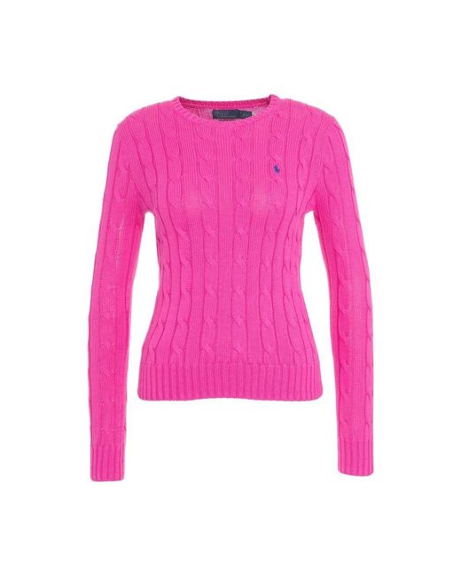 Polo Ralph Lauren Pink Rosa zopfmuster-strickpullover