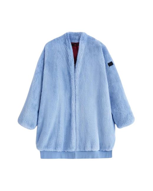 OOF WEAR Blue Faux fur shearling jackets