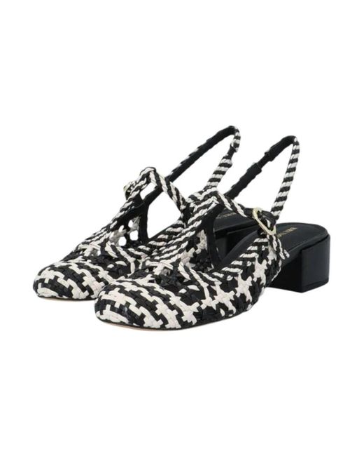 Bruno Premi Black Handgewebte Vichy-Lederschuhe Für Damen