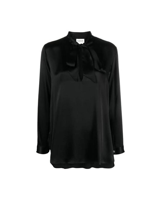 P.A.R.O.S.H. Overhemden ,Zwart ,Long Sleeve Shirt in het Black