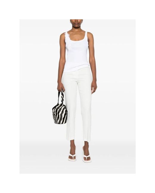 Ermanno Scervino White Sleeveless Tops