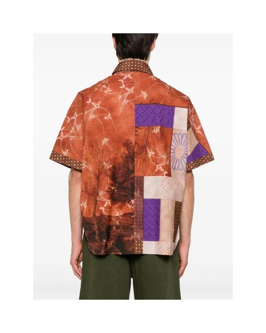 Pierre Louis Mascia Multicolor Short Sleeve Shirts for men
