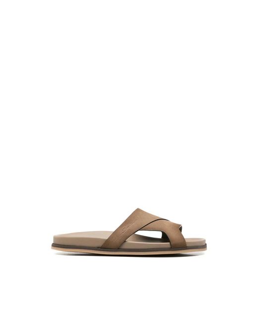 Santoni Brown Sandals for men