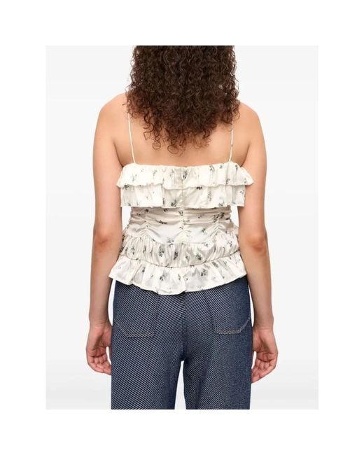 Sleeveless Tops di Ganni in White