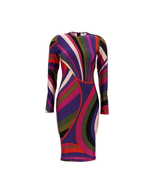Midi Dresses Emilio Pucci de color Red