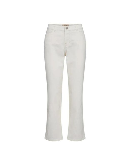 Mos Mosh Jeans ,Wit ,Flared Jeans in het Gray