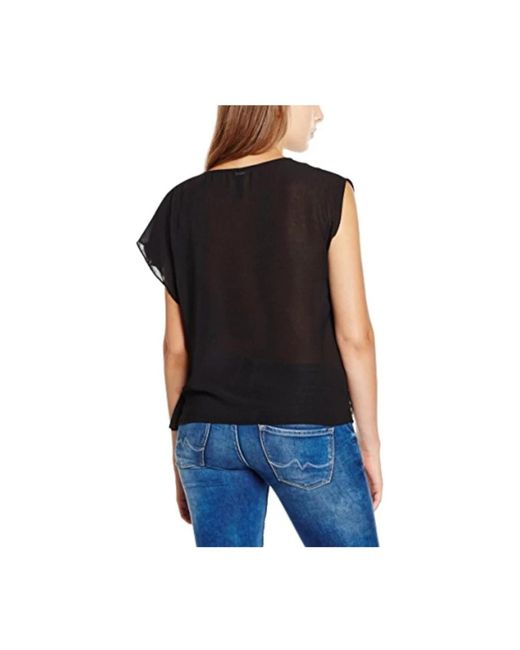 Pepe Jeans Black Sleeveless Tops