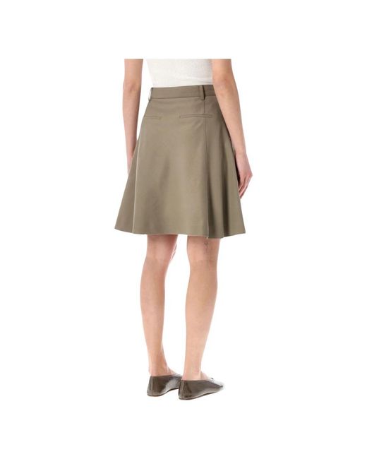 Low Classic Midi Rok in het Natural
