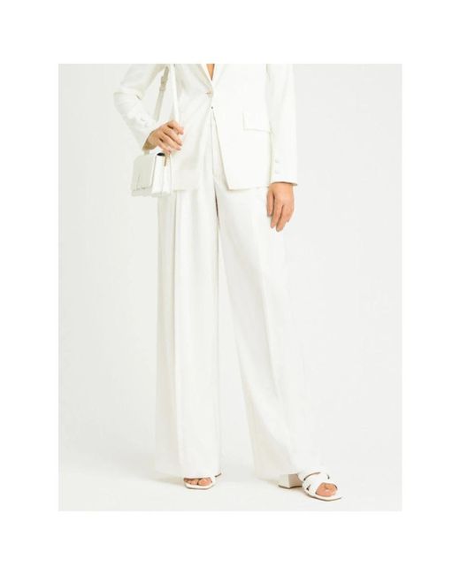 Twinset White Wide Trousers