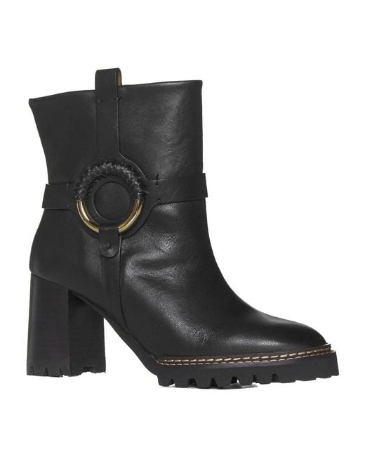 See By Chloé Black Heeled Boots