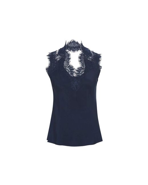 Gold Hawk Blue Sleeveless Tops