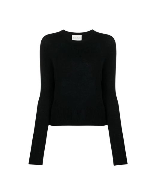 Forte_forte Black Round-Neck Knitwear