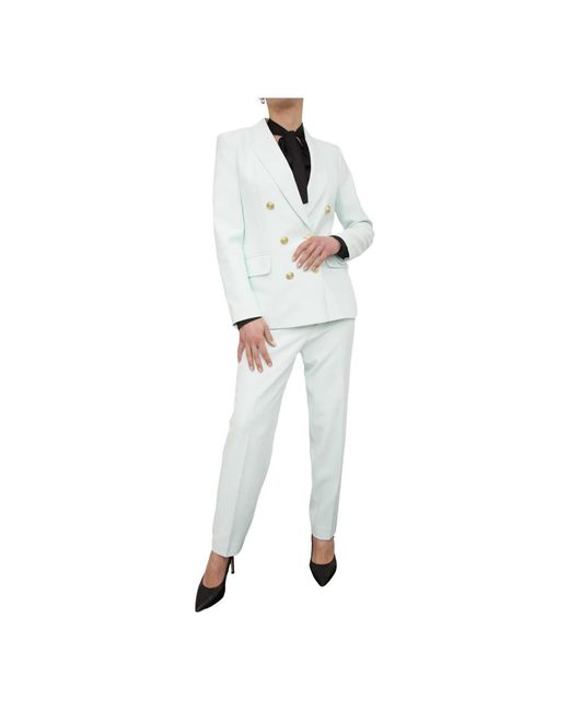 Nenette Blue Slim-Fit Trousers