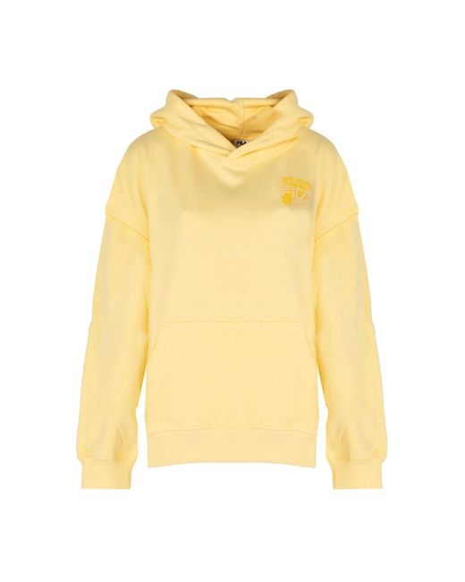 Fila Hoodies & Sweatvesten ,Geel ,Loszittende Hoodie in het Yellow