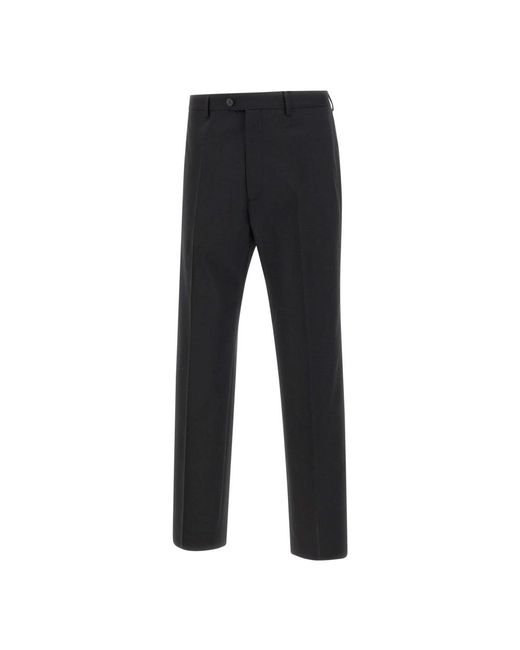 MM6 by Maison Margiela Black Straight Trousers for men