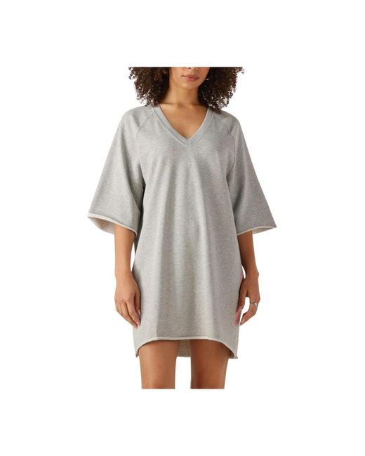 Alix The Label Gray Graues Gestricktes Sweatkleid
