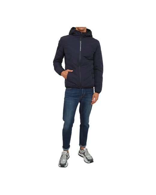 EA7 Blue Winter Jackets for men