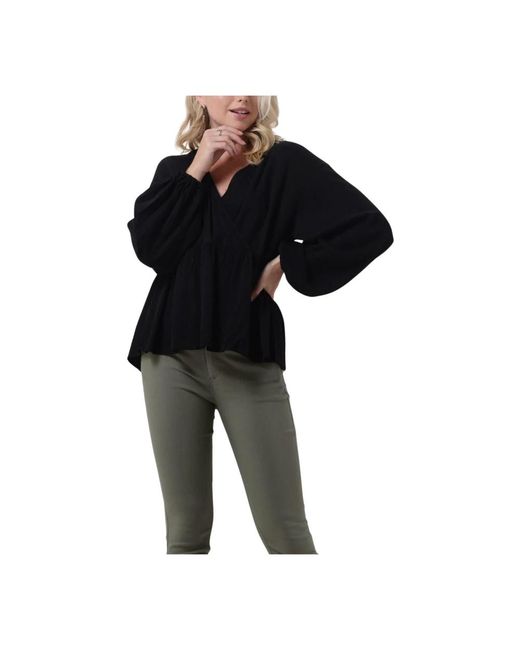 Minimum Black Schwarze Lilasa Bluse