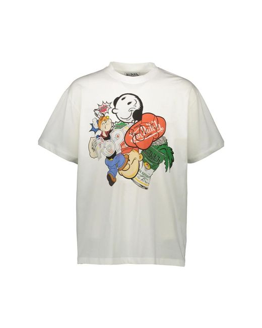 Von Dutch Popeye lifestyle t-shirt in White für Herren