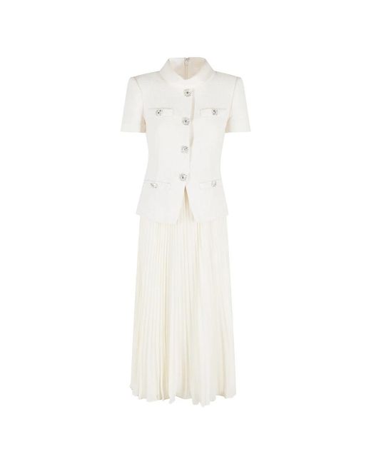Self-Portrait Midi Dresses in het White