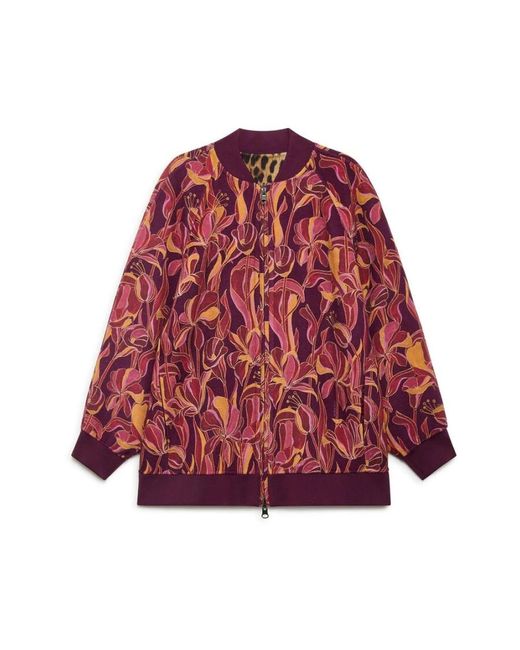 Maliparmi Jassen ,Veelkleurig ,Wol Double Trouble Coat in het Red