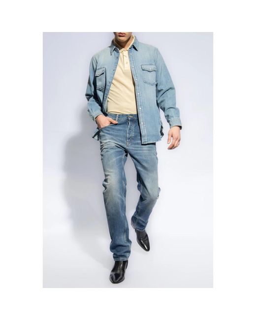 Saint Laurent Cassandre Polo in het Natural voor heren