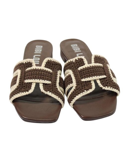 Bibi Lou Brown Sliders