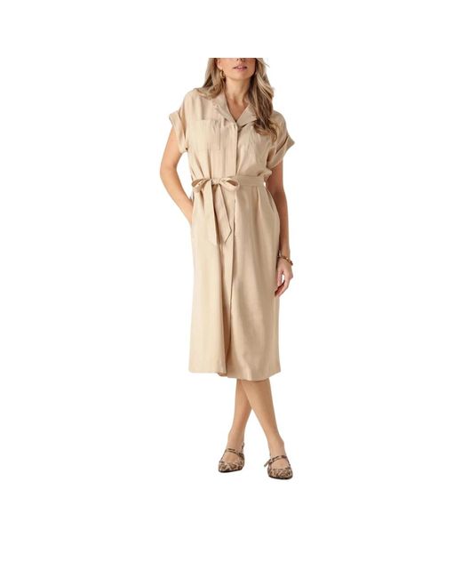 Moss Copenhagen Natural Midi Kleid Selia Ss