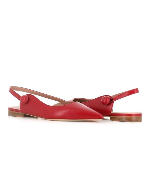 Malone Souliers Red Ballerina Shoes