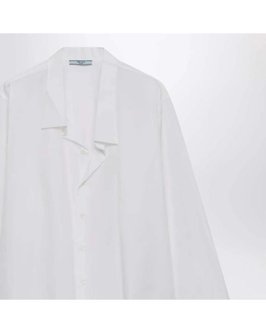 Prada Overhemden ,Wit ,Witte Overhemd Lange Mouw in het White