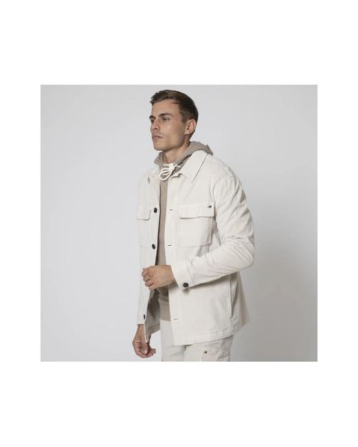 Mason's Jassen ,Wit ,Katoen Corduroy Overshirt in het Metallic voor heren