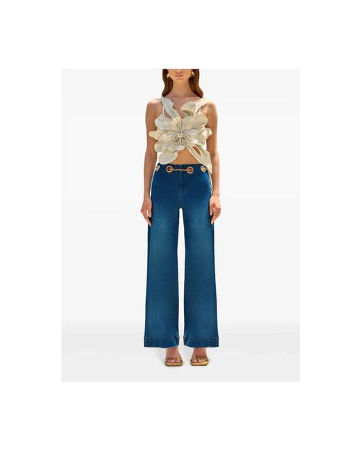 Cult Gaia Blue Wide Jeans