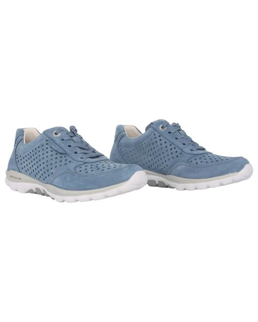 Gabor Rollingsoft Sensitive 66.967.26 Rollende Wandelsneaker in het Blue