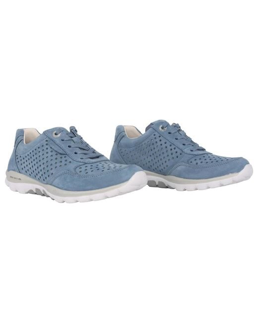 Gabor Blue Blaue Rollende Wanderschuhe Für Frauen