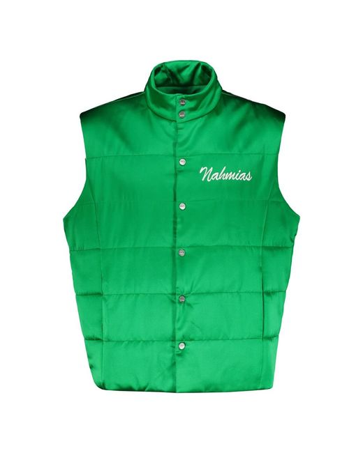 NAHMIAS Jassen ,Groen ,Polyester Logo Detail Gewatteerde Bodywarmer in het Green voor heren