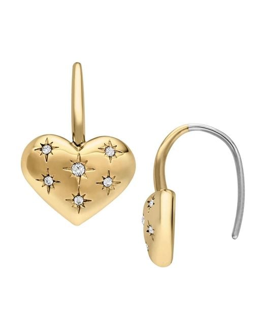 Earrings Fossil de color Metallic