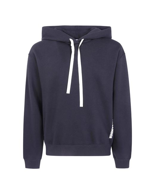 Jil Sander Bedrukte Hoodie in het Blue voor heren