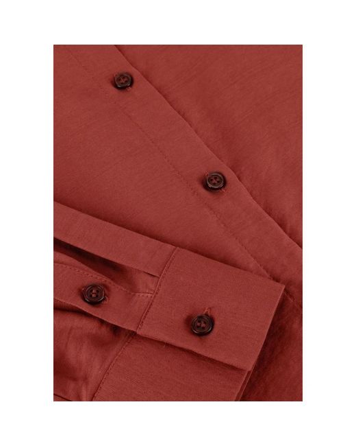 Modström Overhemden ,Rood ,Wol Rode Veelzijdige Shirt Voor Herfst-Winter in het Red