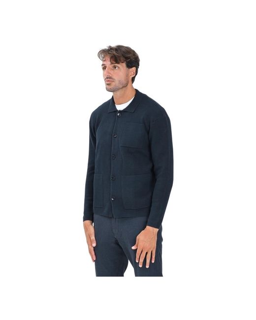 SELECTED Truien & Vesten ,Blauw ,Katoen Blauwe Cardigan Voor Mannen in het Blue voor heren