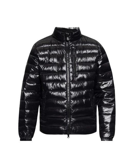 Save The Duck Jassen ,Zwart ,Nylon Zwarte Nylon Winddichte Jas Met Hoge Kraag in het Black voor heren