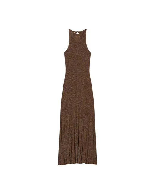 Twinset Brown Knitted Dresses