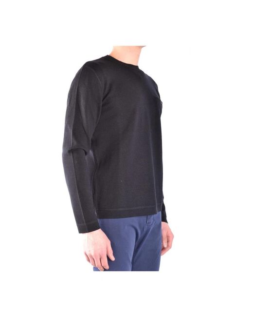 Paolo Pecora Wollstrickware Mit Langen Ärmeln Und Rundhalsausschnitt in Blue für Herren