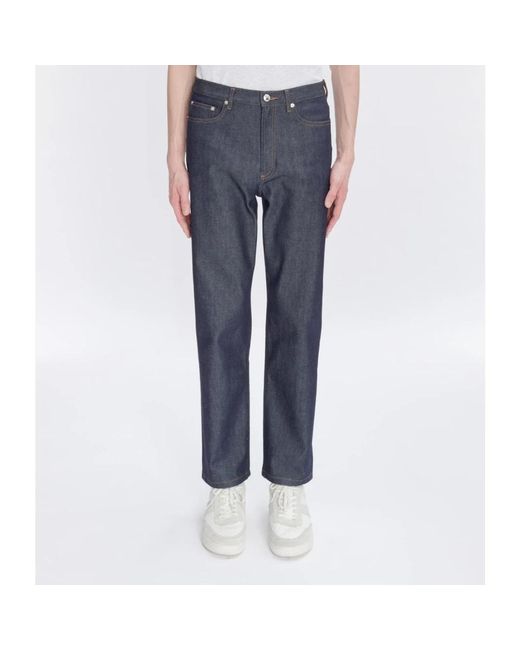A.P.C. Blue Straight Fit Jeans for men