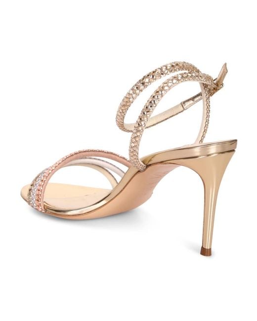 Casadei Metallic High Heel Sandals