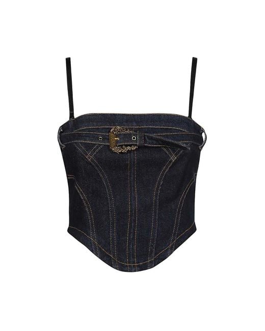 Versace Jeans Couture Black Sleeveless Tops