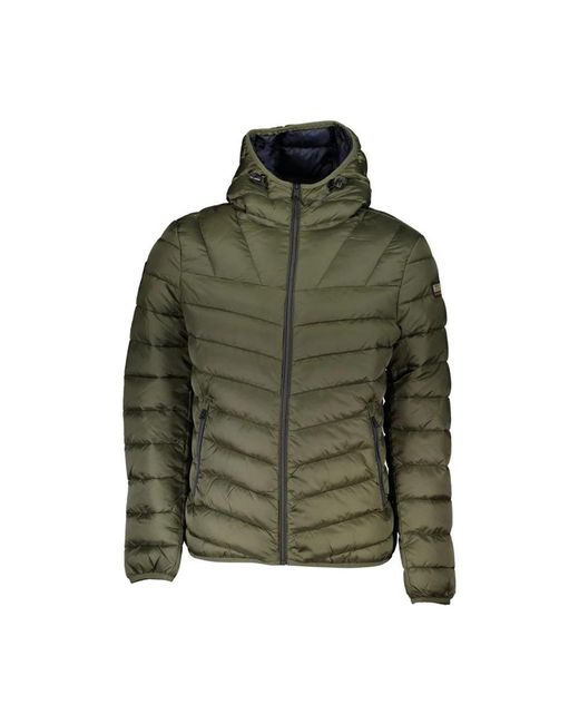 Napapijri Capuchon Puffer Jas in het Green voor heren