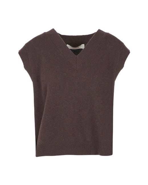 Jucca Brown V-Neck Knitwear