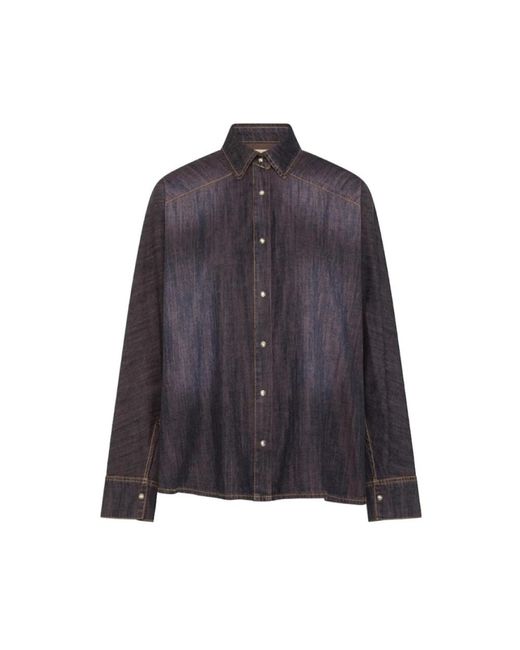 Momoní Overhemden ,Bruin ,Katoen Samuel Chemise in het Blue